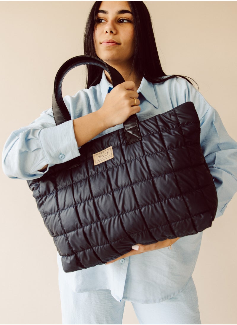 Pavo - Black Tote Bag Handbag - Image 1
