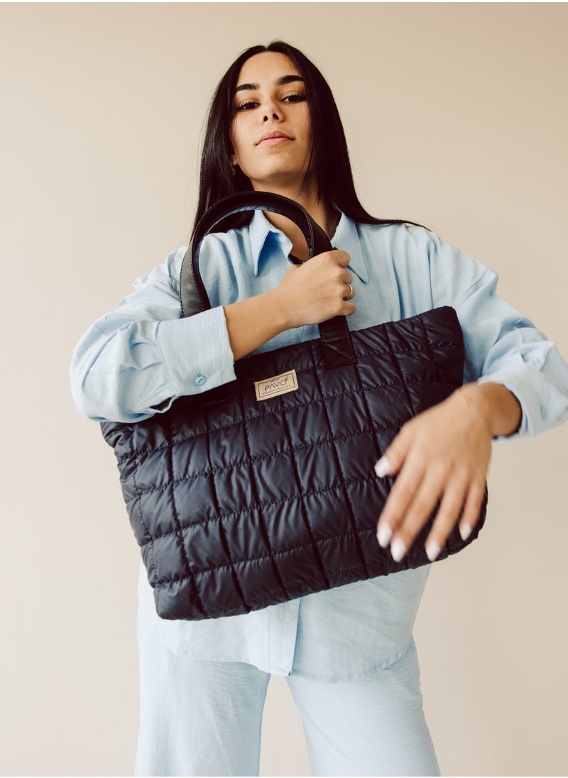 Pavo - Black Tote Bag Handbag - Image 1