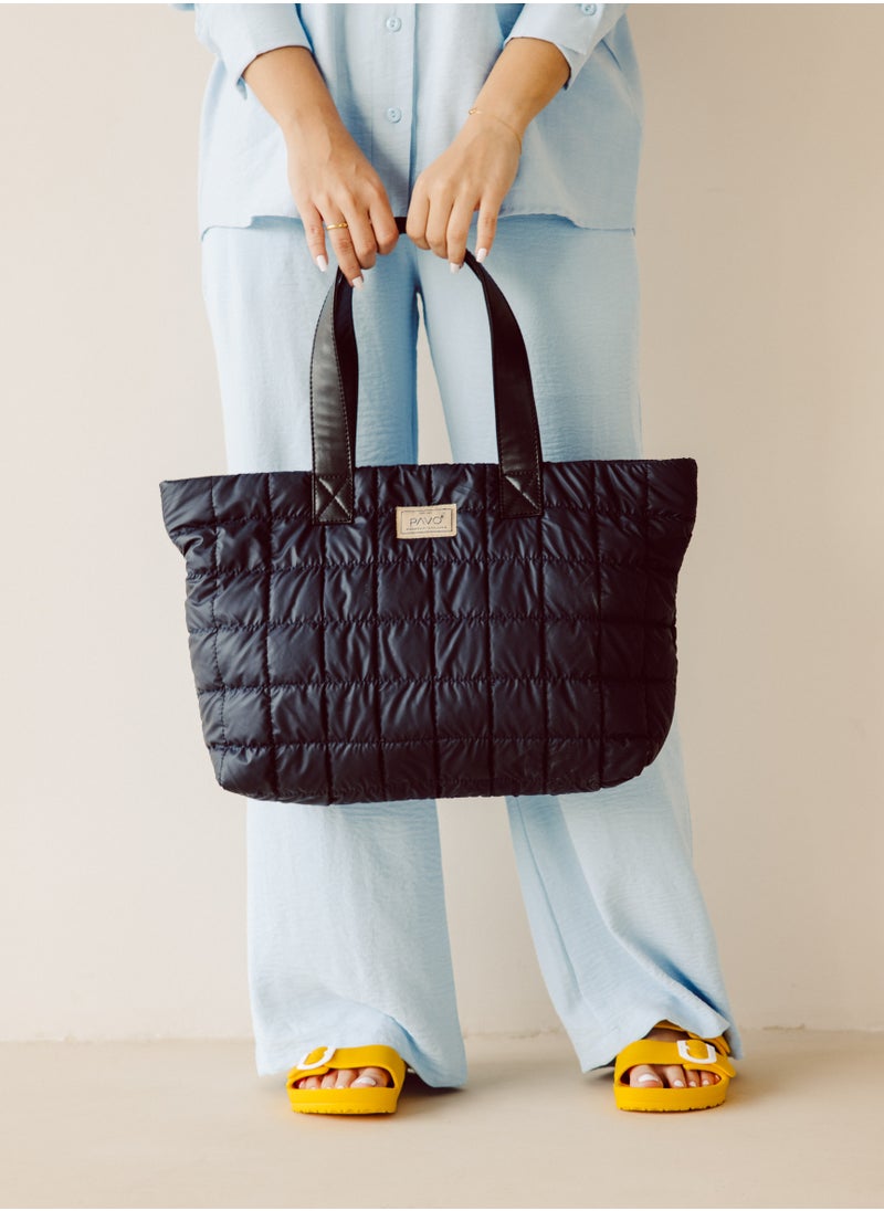 Pavo - Black Tote Bag Handbag - Image 1