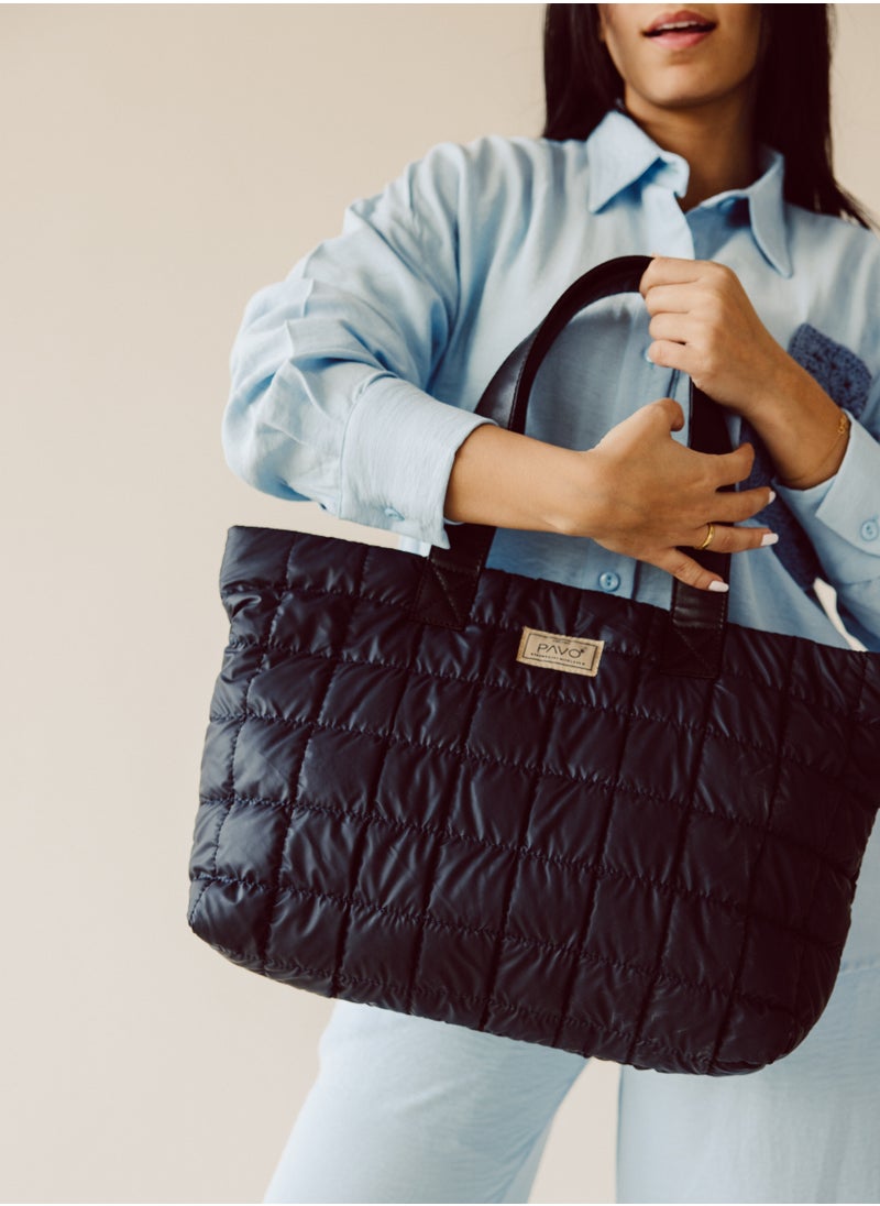 Pavo - Black Tote Bag Handbag - Image 1