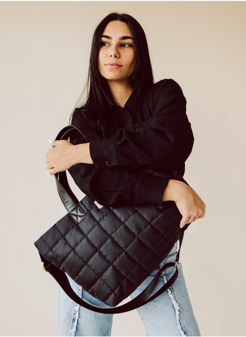 Pavo - Black Tote Bag Handbag - Image 1