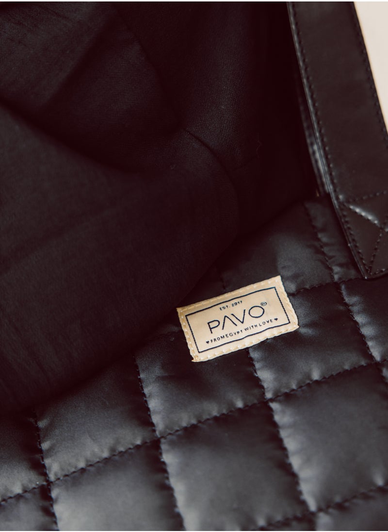 Pavo - Black Tote Bag Handbag - Image 1