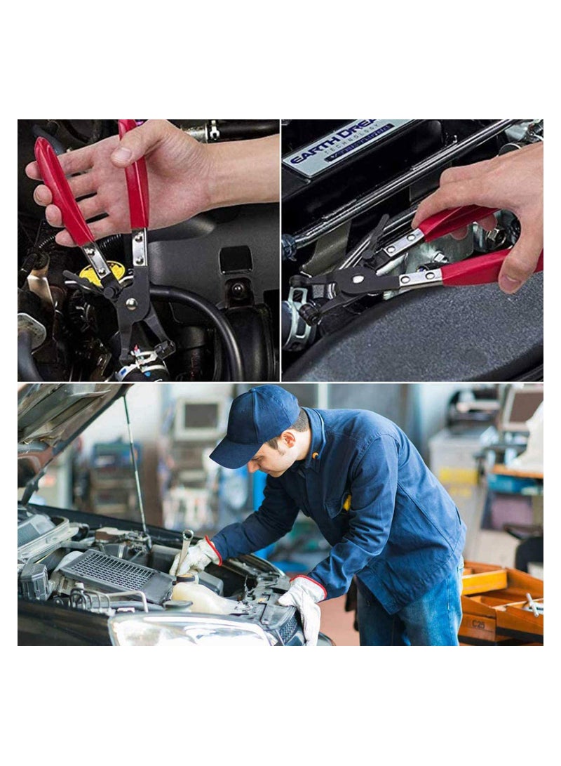 Wide u0026 Flat band Hose Clamp Pliers, Coolant Hose Clips, Works on all Flat Band Style Hose Clamps of Removal and Installation,for Car Fuel Oil Water Pipe Repair Tools (Wide u0026 Flat band Pliers) - Image 5