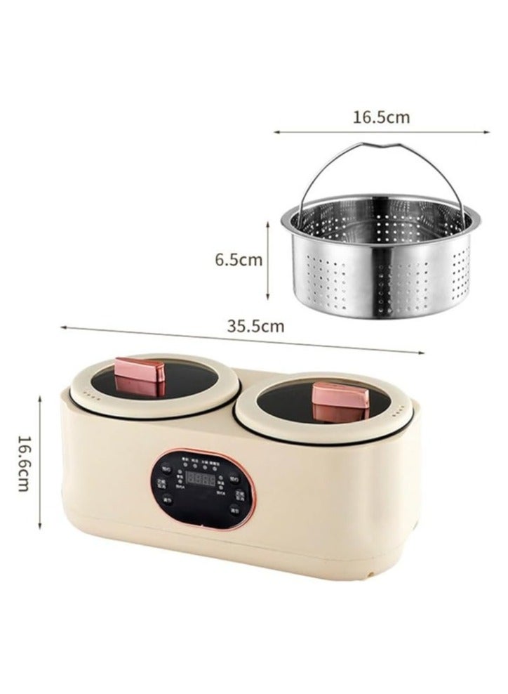 دينكس وعاء طهي مزدوج 2 في 1، وعاء تسخين كهربائي متعدد الوظائف مع بطانة مزدوجة وشاشة رقمية - Image 3