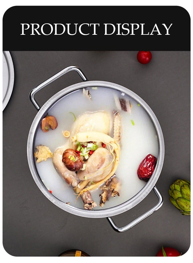 DUNISO 7-Piece Aluminum Cooking Pot Set With Lids And Handles, Large, Medium And Small, Suitable For Stews, 14 Cm / 16 Cm / 18 Cm / 20 Cm / 22 Cm / 24 Cm / 26 Cm Pots - Image 4