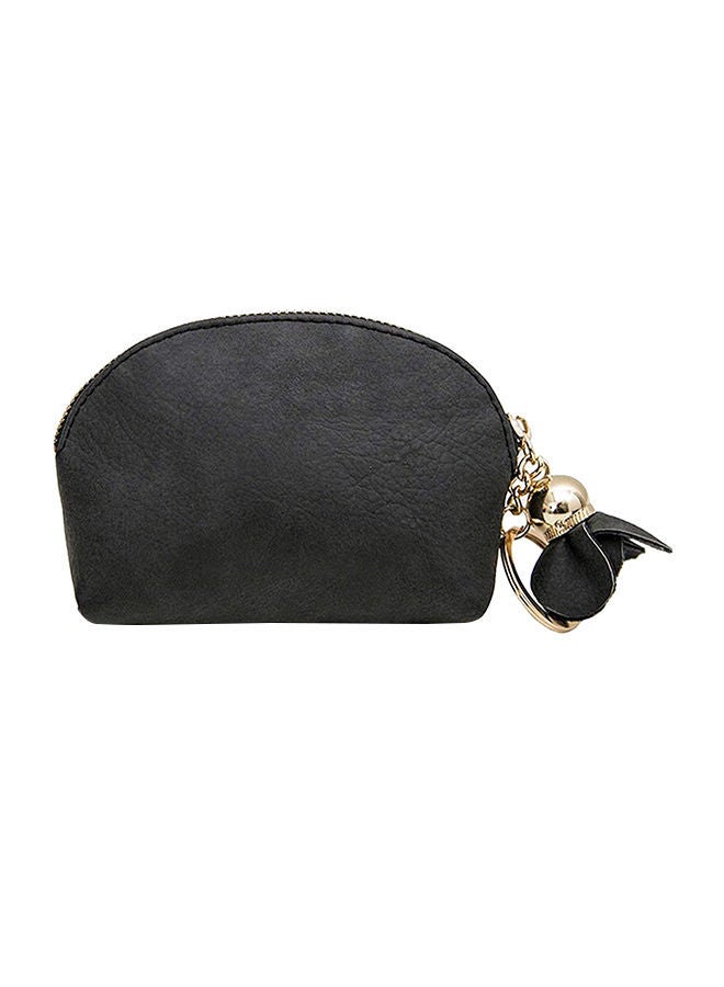 NIBEMINENT Zipper Closure Coin Purse Black 