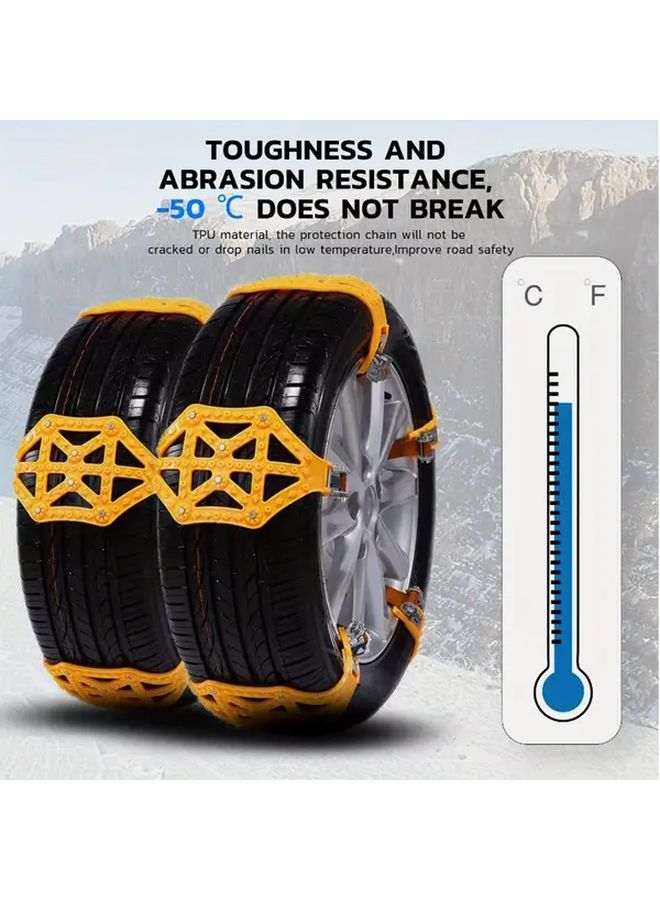 Universal Anti Slip Snow Chains 5 Packs for SUV Sedan Van Winter Emergency Traction - Image 2
