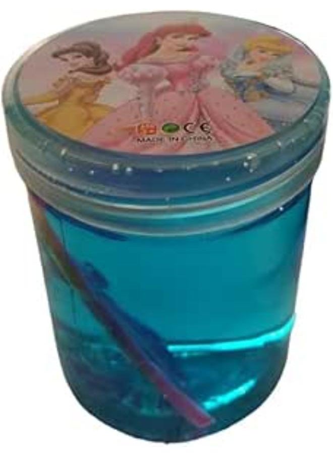 Smart Slime Crystal Mud with squishy Character in a Plastic Jar Princesses Style (Blue)  - Image 1