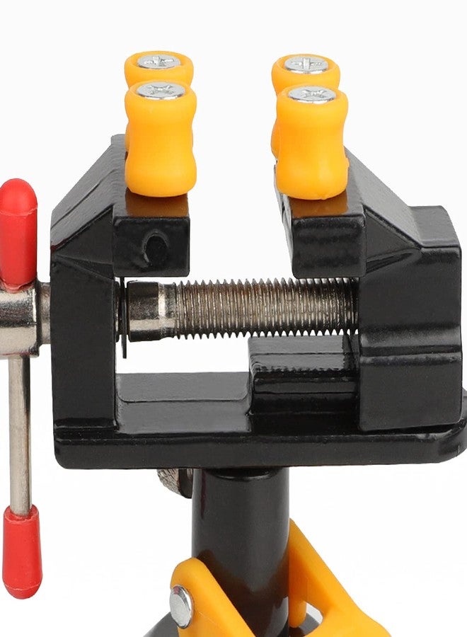 Saipe Universal Mini Table Vise Clamp 360° Suction Vice Clamp Drill Press Vise Table Bench Vice Craft Vise DIY Sculpture Craft Carving Tool for Jewelry Watch Walnut - Image 3