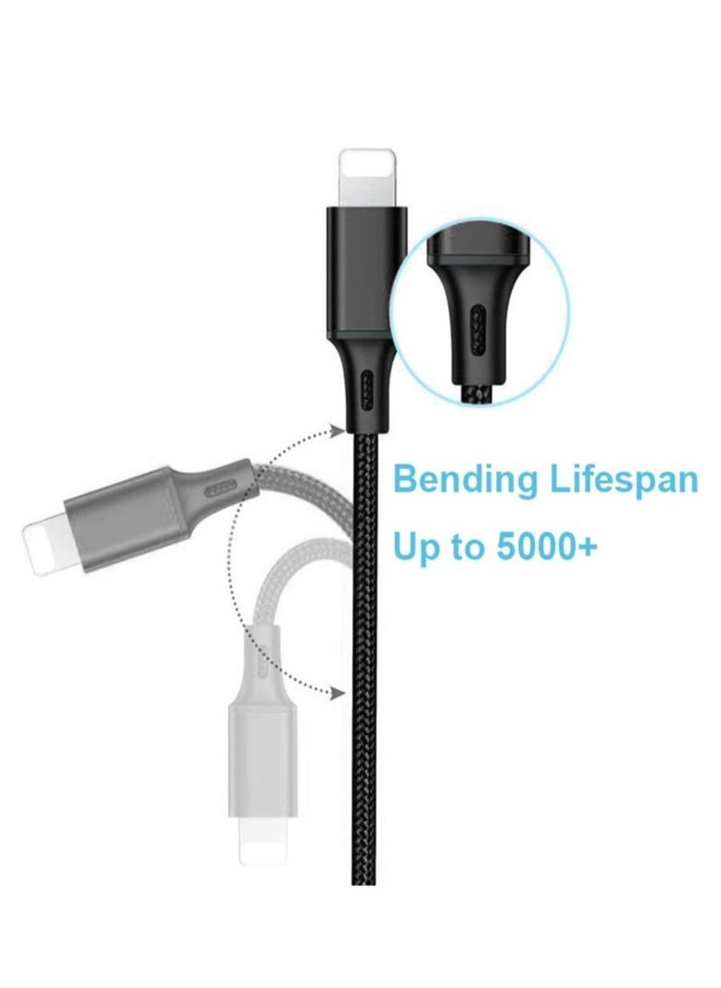 Raxoom Nylon Braided 3 In 1 Fast Charging Cable For Iphone , Samsung , Huawei , Oppo , And Tables - Image 2