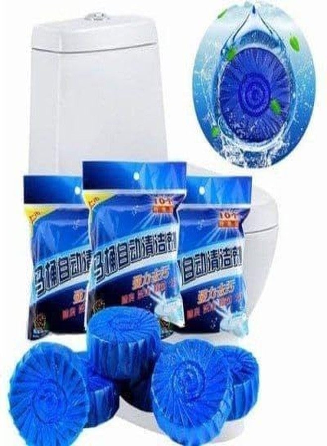 Falshruti Toilet cleaner tablet/Automatic Toilet Bowl Cleaner Tablets Stain Remover Bathroom Flush Tank Blue Tab Tablet - Image 2