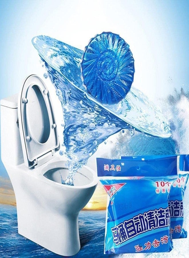 Falshruti Toilet cleaner tablet/Automatic Toilet Bowl Cleaner Tablets Stain Remover Bathroom Flush Tank Blue Tab Tablet - Image 3