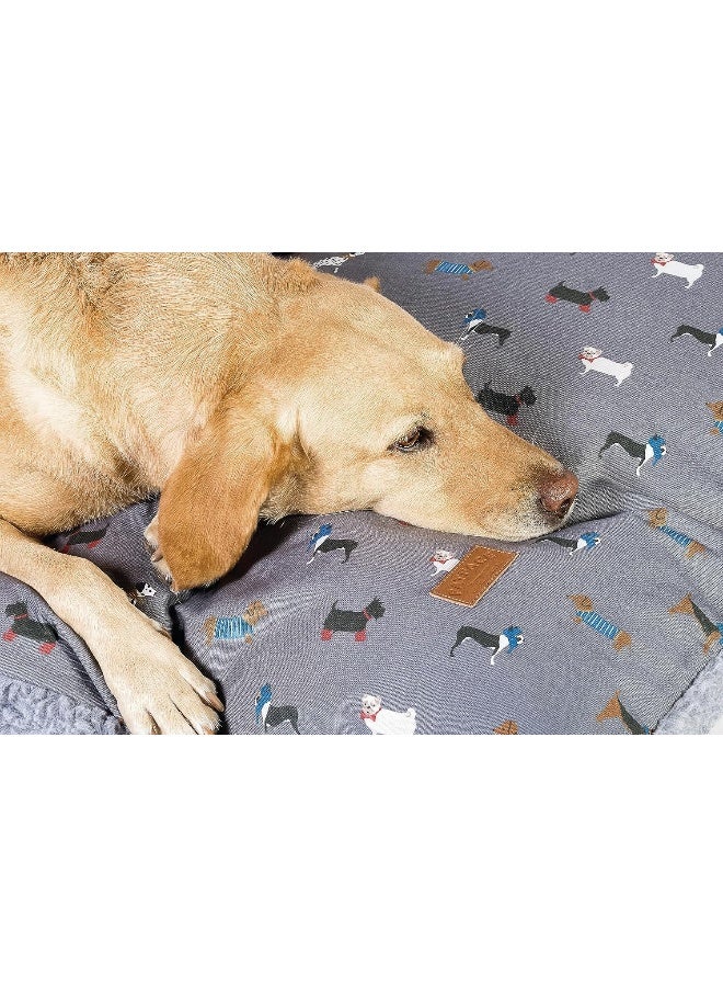 Danish Design FatFace Marching Dogs Super Soft Sustainable Dog Duvet Blanket - Medium Grey - Image 5