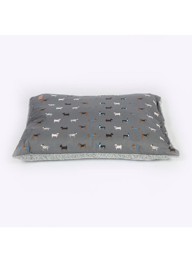 Danish Design FatFace Marching Dogs Super Soft Sustainable Dog Duvet Blanket - Medium Grey - Image 2
