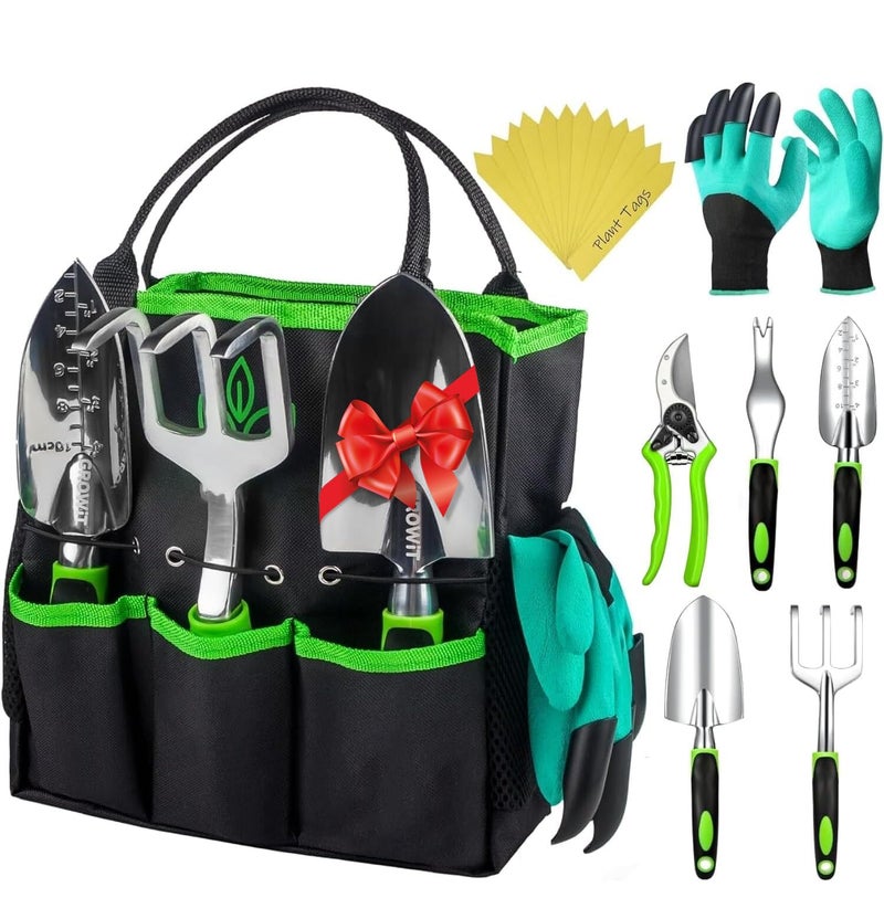 Craft911 أدوات الحدائق الثقيلة GROWIT - مجموعة هدايا الحدائق المكونة من 22 قطعة للنساء والرجال والأمهات والآباء - مجموعة أدوات حدائق متينة ومريحة - Image 1