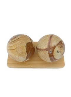 Top Chi Picture Jasper Baoding Balls with Stand for Hand Therapy, Exercise, and Stress Relief (Large 2 Inch)  - Image 3