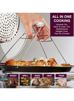 Generic Digital Oven, Convection Oven with Spare Bulb and Accessories, Self Cleaning Function, Recipes, Adjustable Temp and Timer, Incl 5L Extender Ring Rack Tray  - Image 3