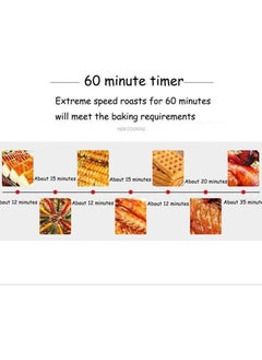 Generic Digital Oven, Convection Oven with Spare Bulb and Accessories, Self Cleaning Function, Recipes, Adjustable Temp and Timer, Incl 5L Extender Ring Rack Tray  - Image 5