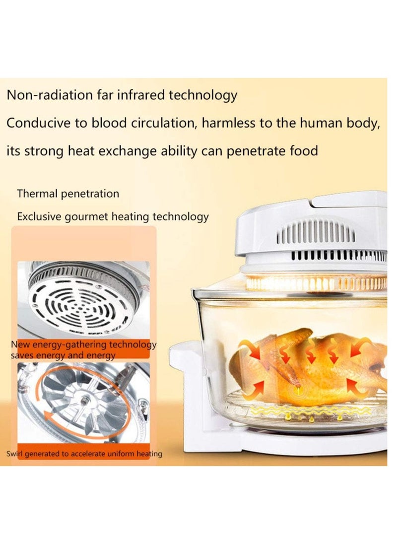 Generic - Digital Oven, Convection Oven with Spare Bulb and Accessories, Self Cleaning Function, Recipes, Adjustable Temp and Timer, Incl 5L Extender Ring Rack Tray - Image 1