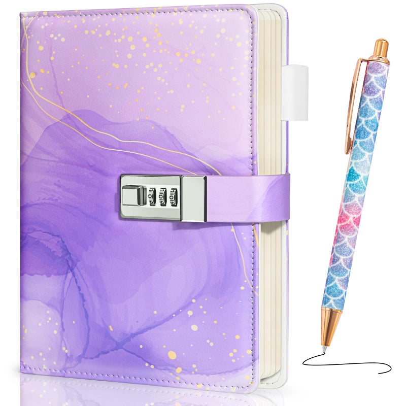 Beadsky Diary with Lock for Girls Ages 812 A5 Journal with Lock 192 Pages Kids Locking Diary with Pen Locked Notebook Birthday Gifts Cute Stuff for Teen Tween Girls 8 9 10 11 12 14 Year Old - Image 2
