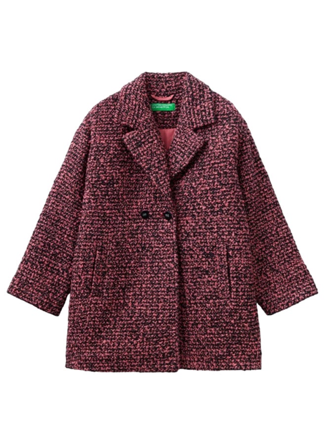 Benetton DOUBLE-BREASTED TWEED COAT  - Image 1