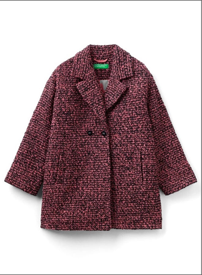 Benetton DOUBLE-BREASTED TWEED COAT  - Image 2