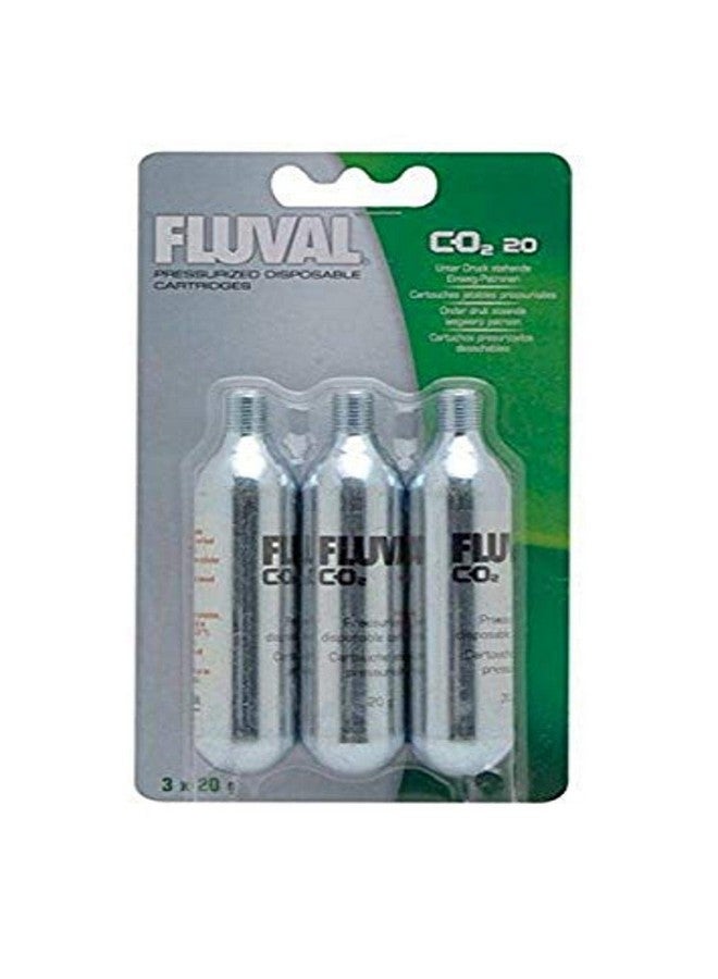 Fluval Mini Pressurized Co2 Cartridges, Co2 Supplement For Planted Aquariums, 20 Grams, 3Pack, A7541 - Image 1