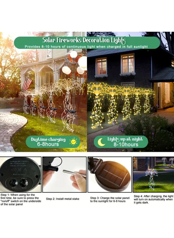 White 250 LEDs Solar Outdoor Fairy Lights Motion Sensor Dimmable 8 Modes for Christmas Halloween - Image 5