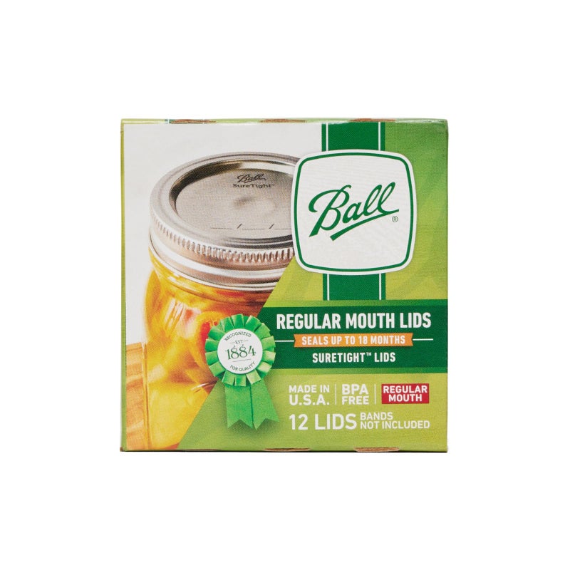 Ball Regular Mouth Lids for Glass Mason Jars, Used for Canning, Pickling, Juice, Jam, Jelly 12-Count, Pack of 8 (96-Lids Total) - Image 2