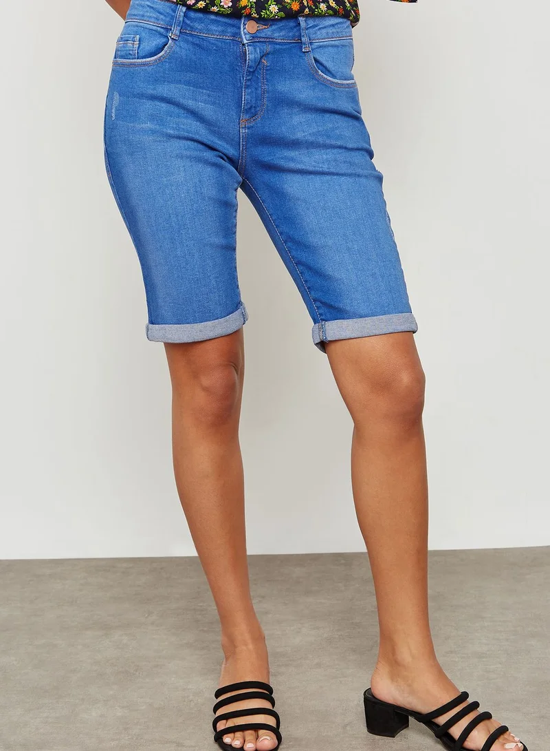 DOROTHY PERKINS Long Denim Shorts