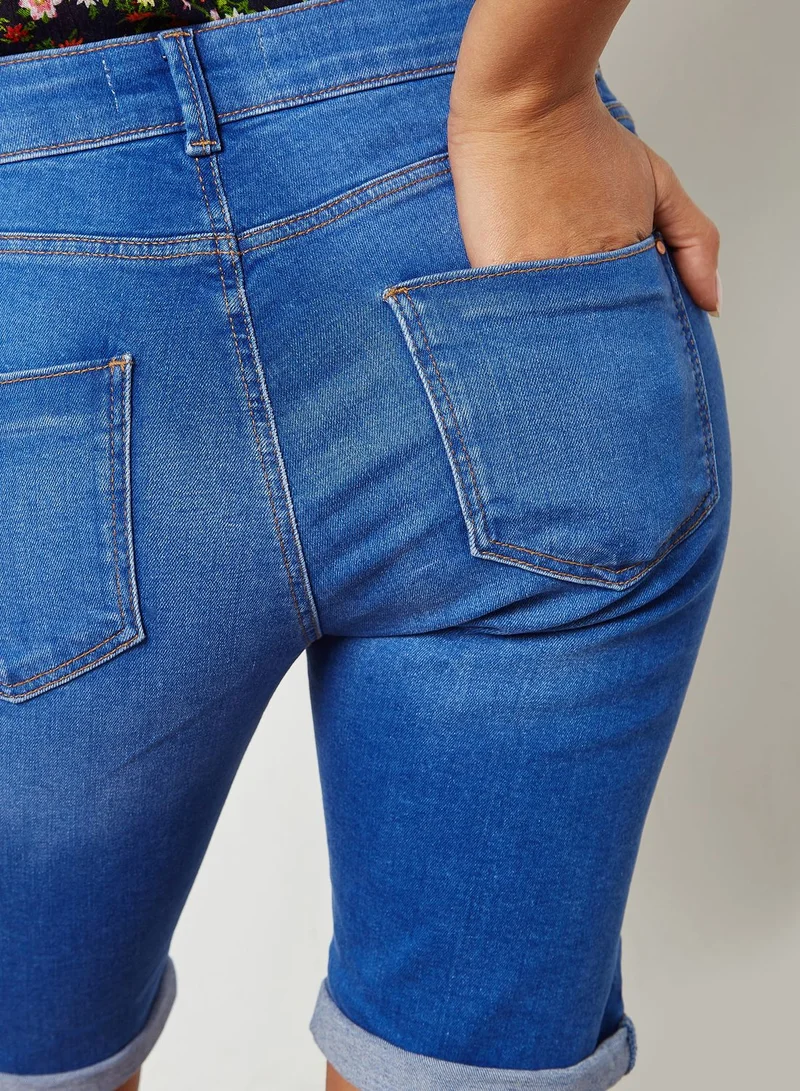 DOROTHY PERKINS Long Denim Shorts