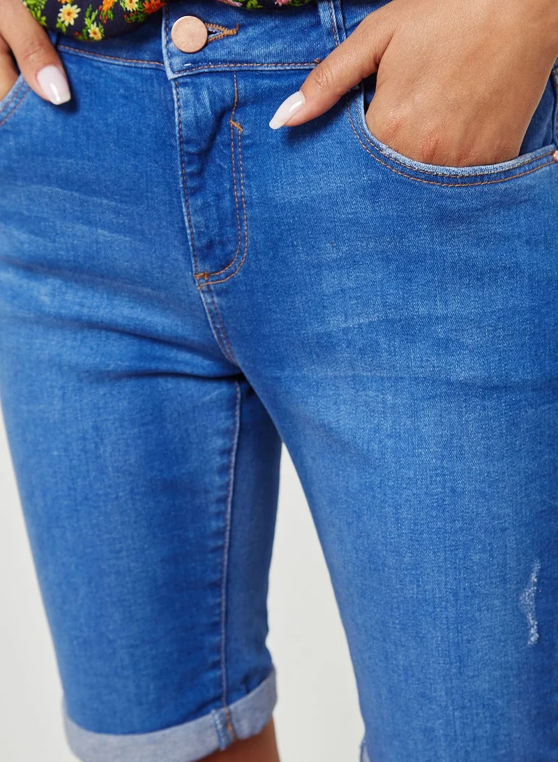 DOROTHY PERKINS Long Denim Shorts