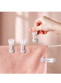 SYOSI Plastic Clothespins Laundry Clothes Pins-24 Pack, Traceless Clothes Pegs, Bag Clips, Food Package Clip, with Cat Claw Pattern(Pink & Gray)  - Image 2