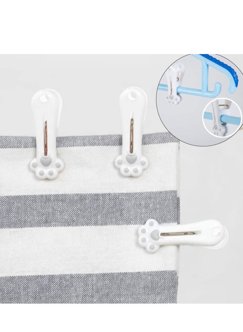 SYOSI Plastic Clothespins Laundry Clothes Pins-24 Pack, Traceless Clothes Pegs, Bag Clips, Food Package Clip, with Cat Claw Pattern(Pink & Gray)  - Image 5