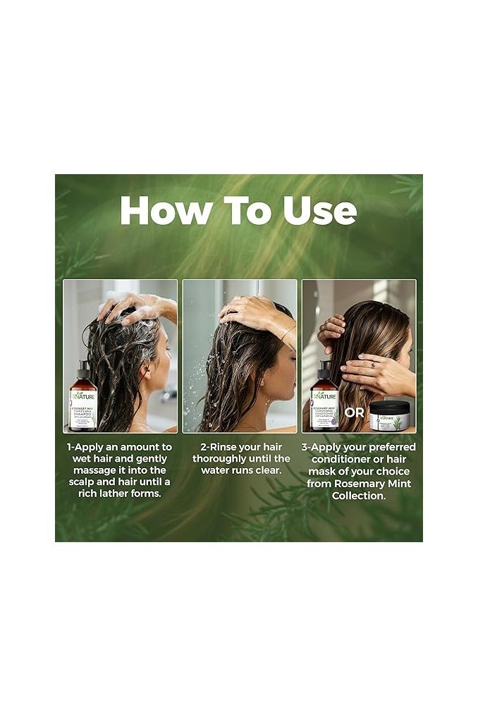 By Nature شامبو باي ناتشر لإصلاح الشعر الكامل بالروزماري والنعناع – 250 مل - Image 4