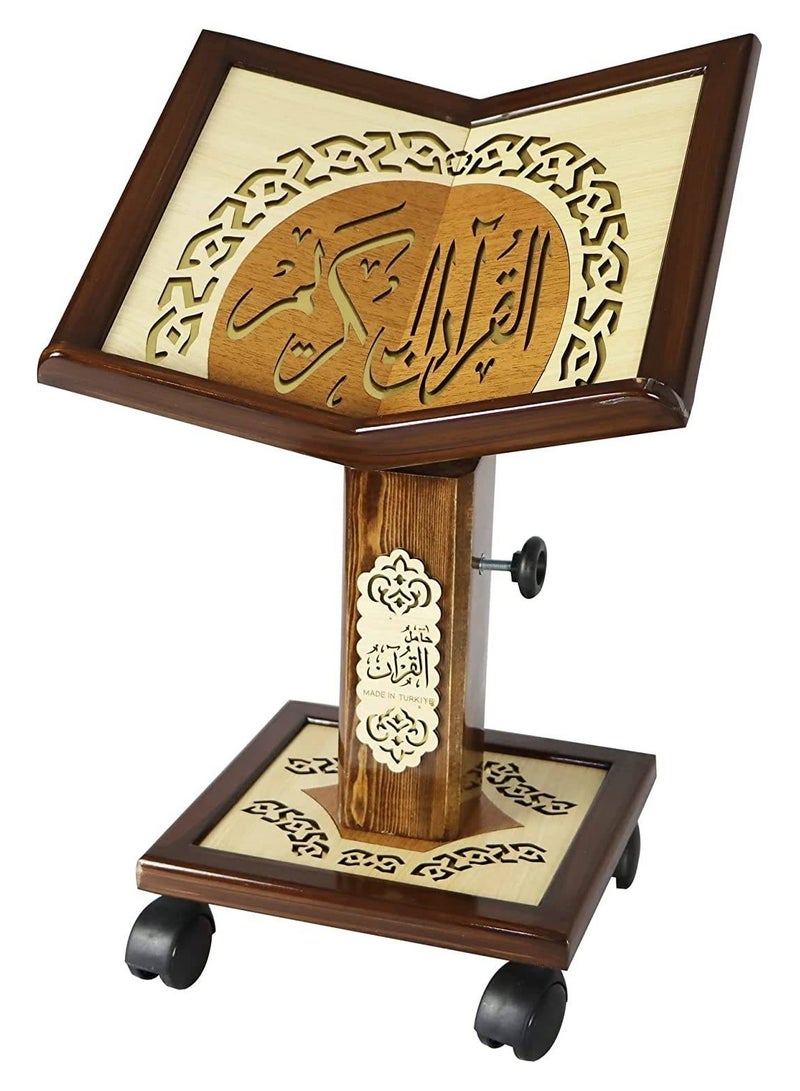 ريبنيو حامل قرآن كريم مع نقوش إسلامية مناسب لوضعية الجلوس على الأرض  - Image 1