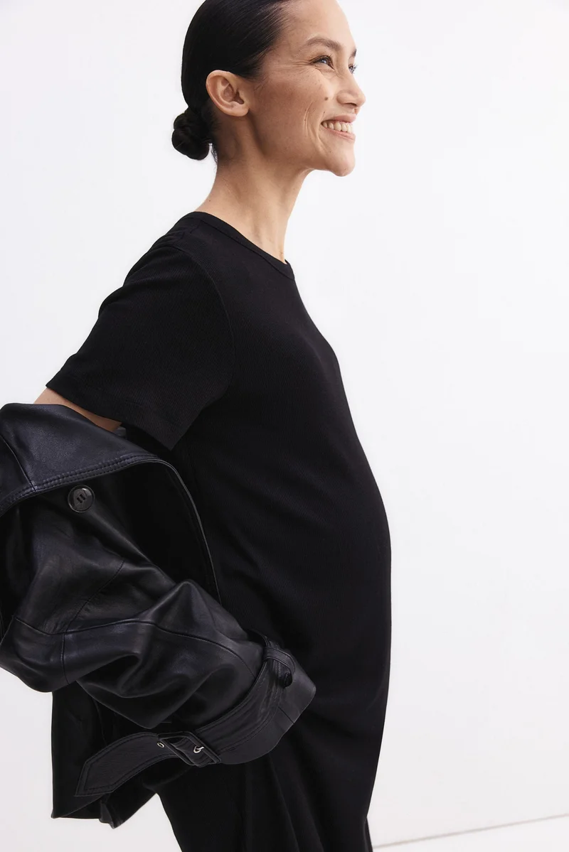H&M MAMA Ribbed T-shirt dress