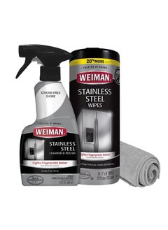 Stainless Steel Cleaner Kit - Removes Fingerprints, Residue, Water Marks, and Grease