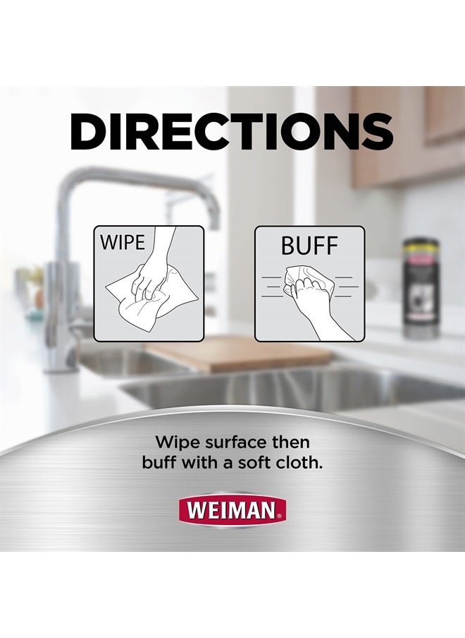 Weiman - Stainless Steel Cleaner Kit - Removes Fingerprints, Residue, Water Marks, and Grease - Image 1