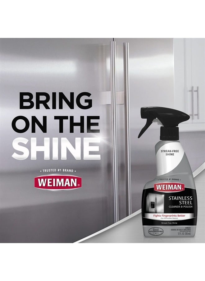 Weiman - Stainless Steel Cleaner Kit - Removes Fingerprints, Residue, Water Marks, and Grease - Image 1