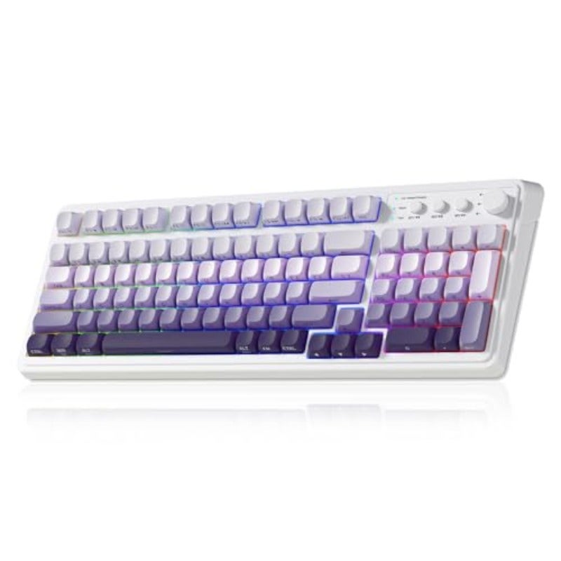 AULA S99 Wireless Gaming Computer Keyboard Tri-Mode Bluetooth 2.4GHz USB-C Cute Creamy Gaming Keyboard with Number Pad RGB Backlit Media Knob Custom Computer Keyboards for MAC Xbox PC Gamer - Image 1