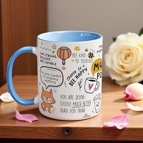 DAYS Mug of Positiv-Tea Motivational Self Care Manifest Affirmation Mindset Affirmation Mug Gift for Her Colourful Positivity Cup Christmas Gift for Her Birthday Gift Bestie - Image 5