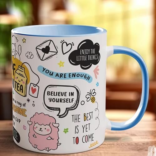 DAYS Mug of Positiv-Tea Motivational Self Care Manifest Affirmation Mindset Affirmation Mug Gift for Her Colourful Positivity Cup Christmas Gift for Her Birthday Gift Bestie - Image 3