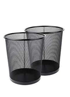 AKDC AKDC Pack of 3 Round Mash Waste Basket Trash Can Recycling Bin Perfect for Home/Office Wastebasket Recycling Bin Trash Can Bin Wastebasket Trash Cans Waste Basket Bin Trash  - Image 1