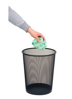 AKDC AKDC Pack of 3 Round Mash Waste Basket Trash Can Recycling Bin Perfect for Home/Office Wastebasket Recycling Bin Trash Can Bin Wastebasket Trash Cans Waste Basket Bin Trash  - Image 2