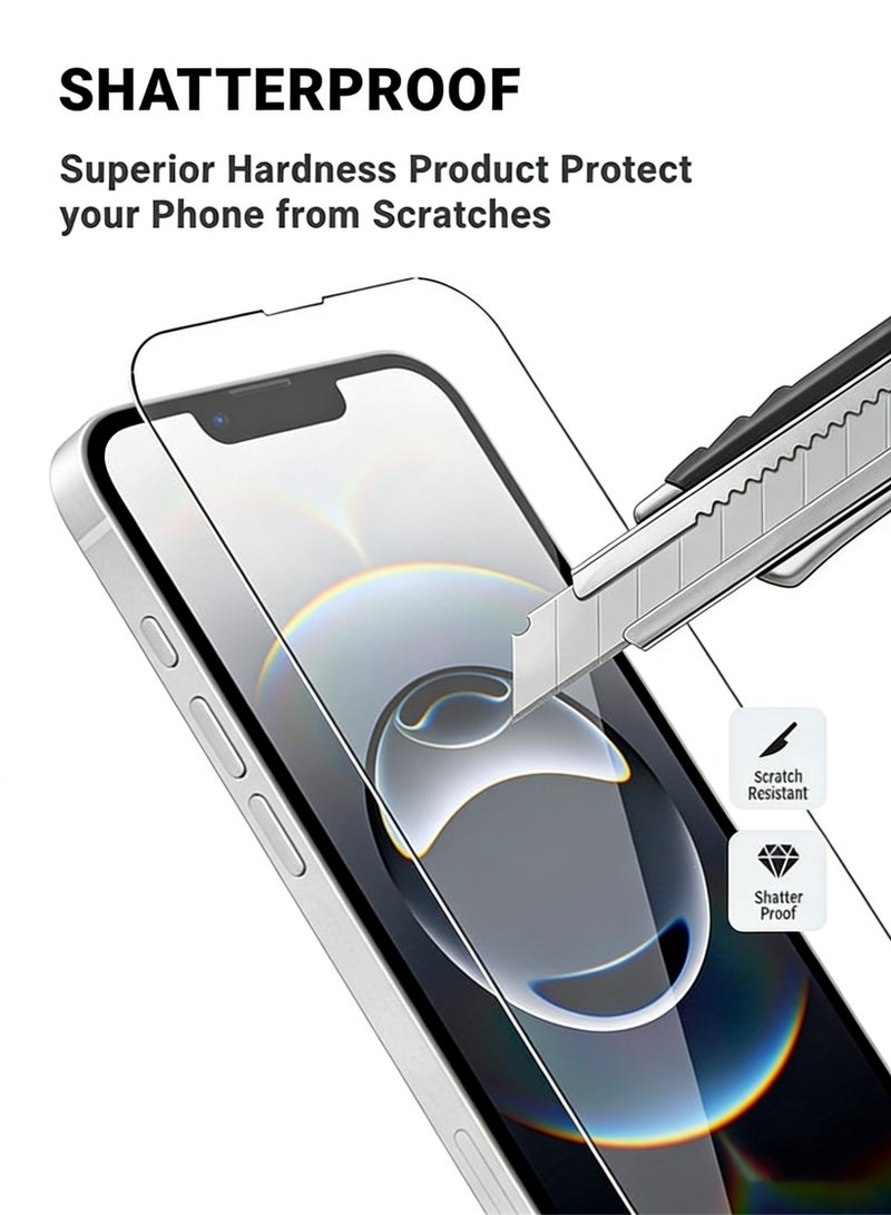 مستقبل نوفا واقي شاشة زجاجي مقوى لهاتف آيفون 17e/16e من آبل - شفافية عالية، ملمس ناعم، مقاوم للانفجار، حواف منحنية سلسة، سهل التركيب، واقي شاشة لهاتف آيفون 17e/16e من آبل - Image 4