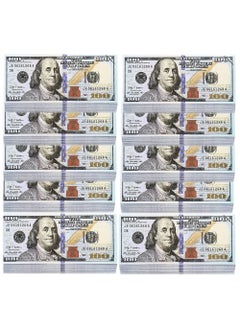 1000 Pieces Prop Money Full Print 2 Sided Motion Picture Money Face Money Dollar Bills Realistic Money Stacks,Copy Money Play Money That Looks Real for Movie, TV, Videos