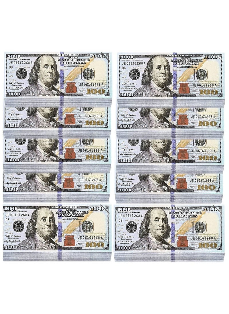 Pink Demon - 1000 Pieces Prop Money Full Print 2 Sided Motion Picture Money Face Money Dollar Bills Realistic Money Stacks,Copy Money Play Money That Looks Real for Movie, TV, Videos - Image 1