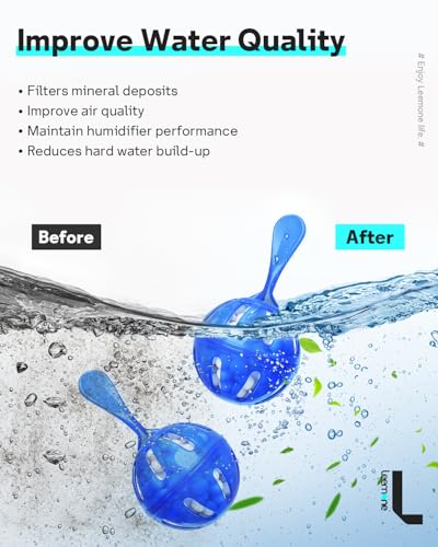 Leemone Humidifier Cleaner 12 Pack, Demineralization Cleaning Ball, Works in All humidifiers and Fish Tanks, Purifies Water, Prevents Hard Water Build-Up, Reduces Scale - Image 4