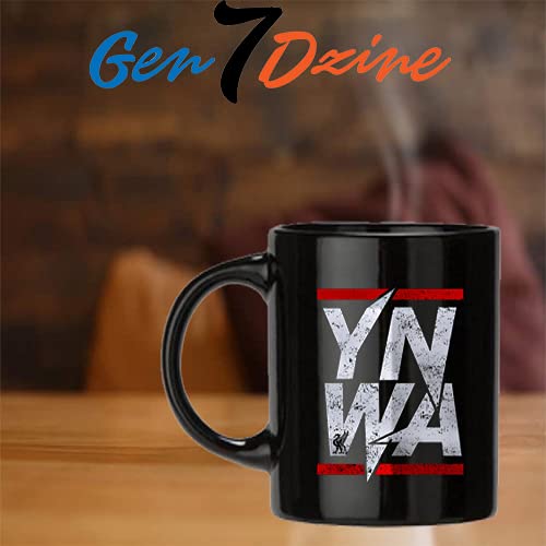 Gen7 YNWA l Full Black Printed Coffee Mug Liverpool l Ceramic Mug 11 oz Black 350 ml Pack of 1 - Image 3